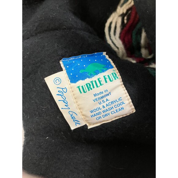 Turtle Fur Women's Black Knit Beanie With Ear Flaps & Tassel - Picture 6 of 8